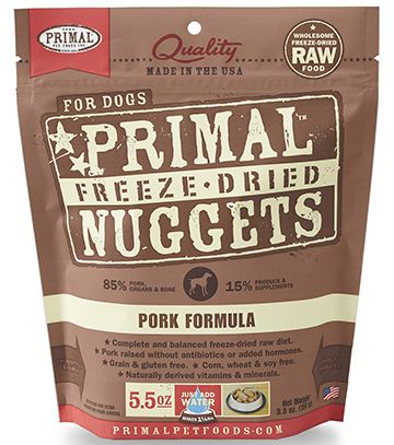 Primal Canine Freeze-Dried Nuggets - Pork Formula Dog Food