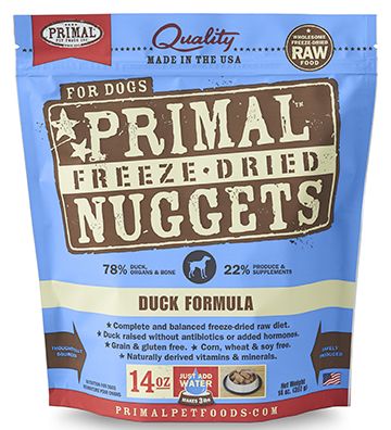 Primal Canine Freeze-Dried Nuggets - Duck Formula Dog Food