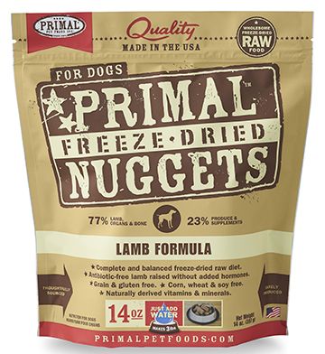 Primal Canine Freeze-Dried Nuggets - Lamb Formula Dog Food