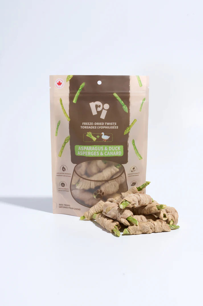 PI Pet Food Freeze-Dried Asparagus & Duck Twists 35g