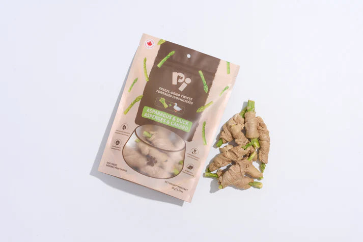 PI Pet Food Freeze-Dried Asparagus & Duck Twists 35g