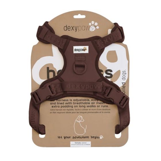 Dexypaws No-Pull Dog Harness, Espresso Medium Dog