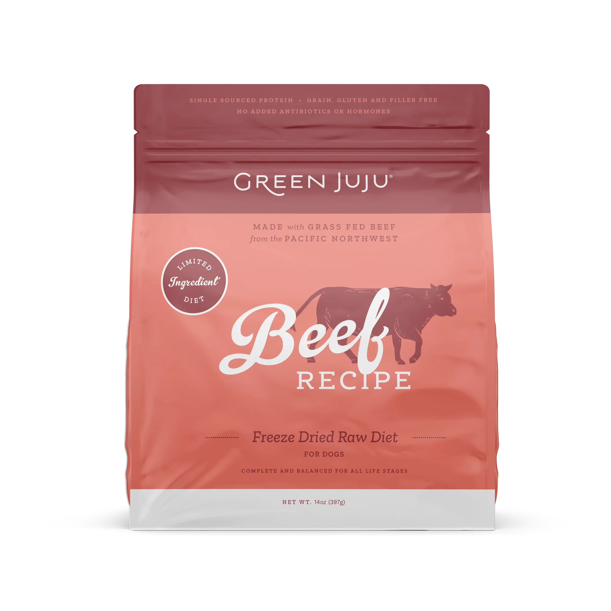 Green Juju Dog Freeze Dried Raw Beef 397g by Green Juju