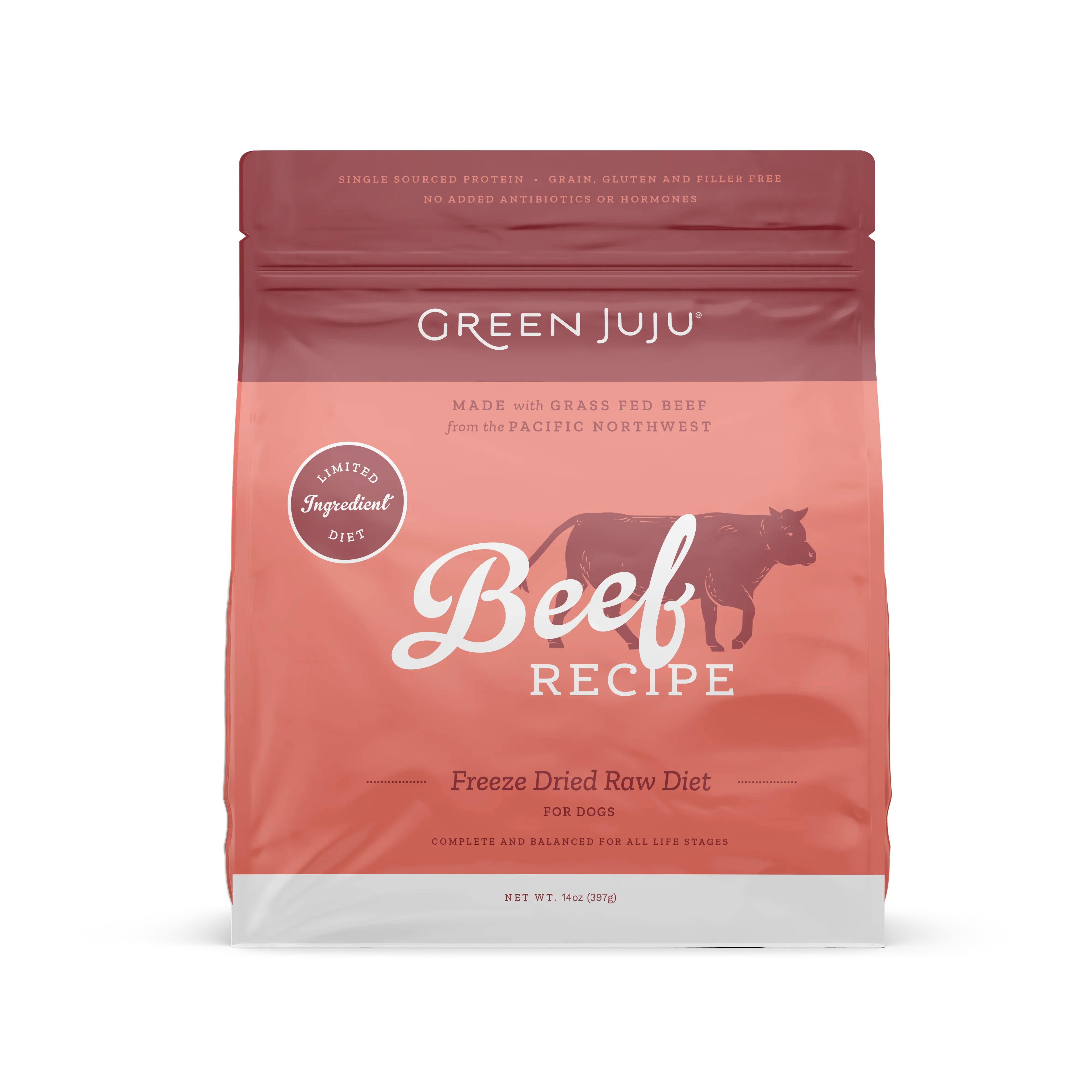 Green Juju Dog Freeze Dried Raw Beef 397g