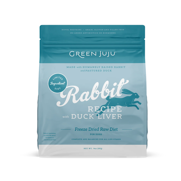 Green Juju - Dog Freeze Dried Raw Rabbit with Duck Liver 397g