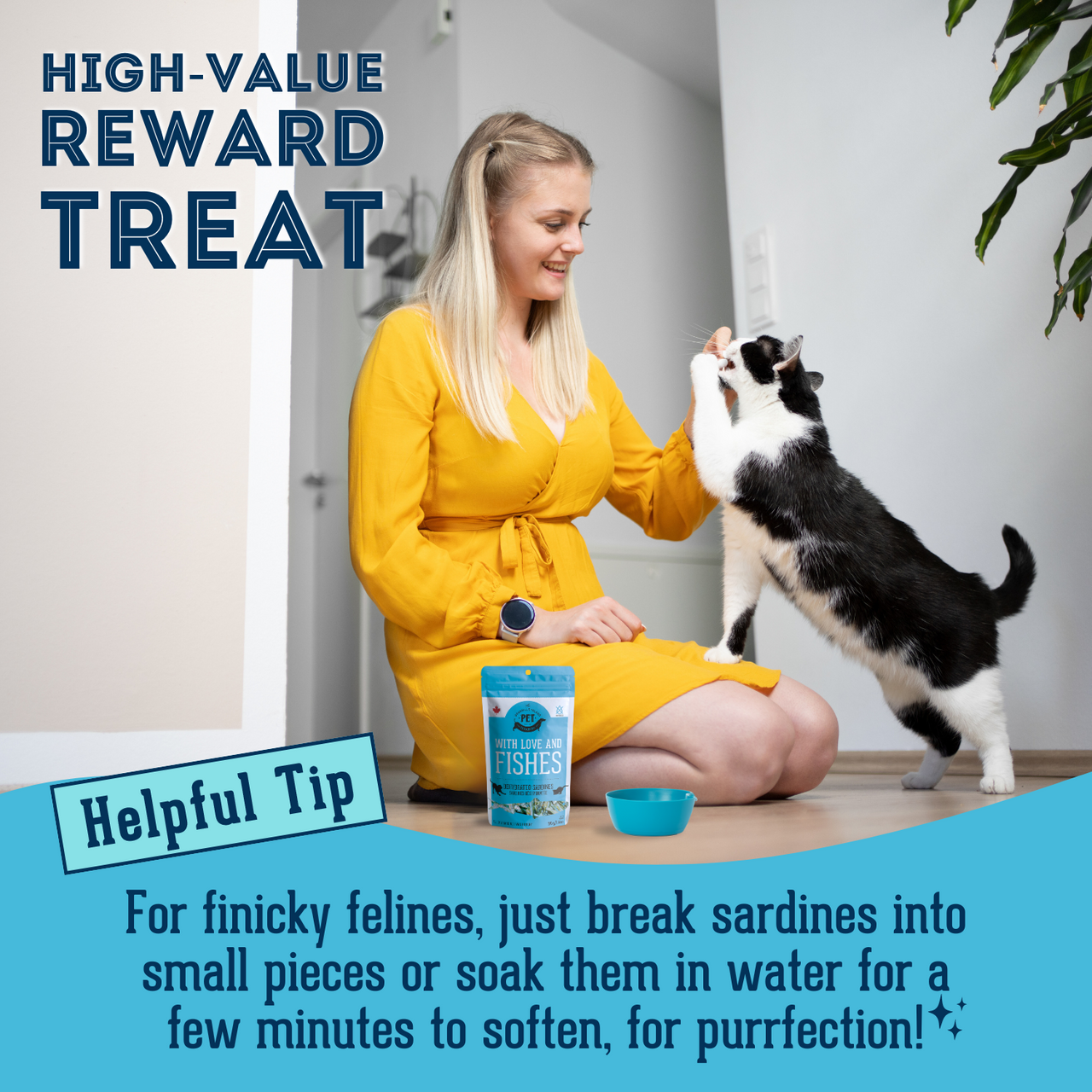 The Granville Island With Love and Fishes - Premium Dehydrated Sardines Treat For Dogs & Cats