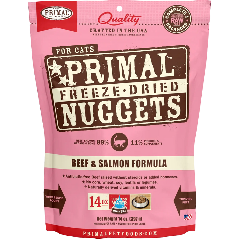 Primal - Freeze Dried Beef And Salmon Nuggets for Cat