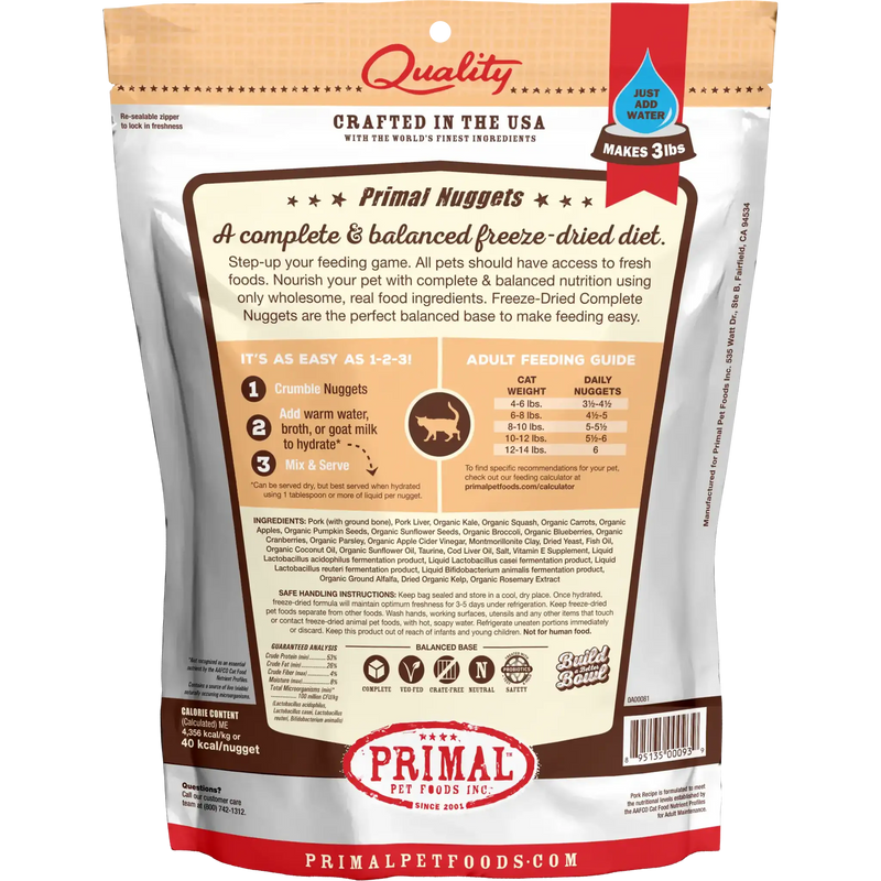 Primal - Freeze Dried Pork Nuggets Cat