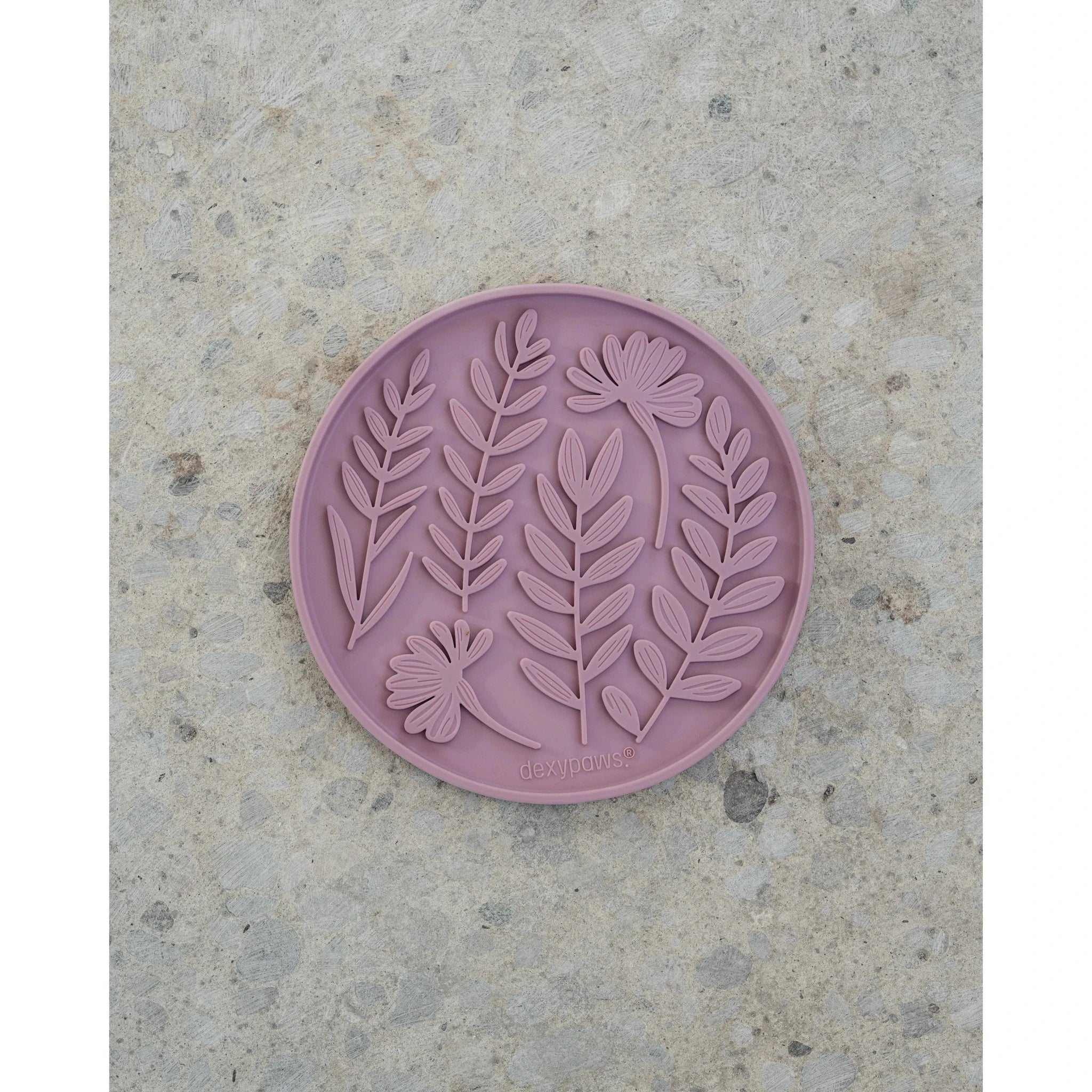 Dexypaws Enrichment Licking Mat for dogs & cats, Blush Pink Garden by Dexypaws