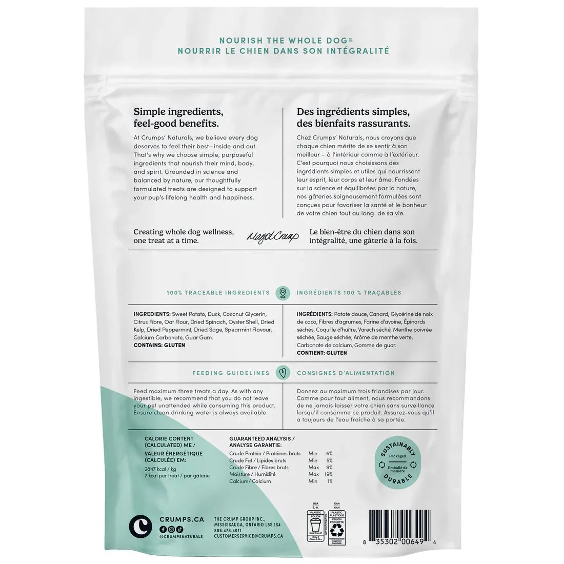 Crumps' Naturals Fresh Bites Spearmint Dog Treats by Crumps' Naturals