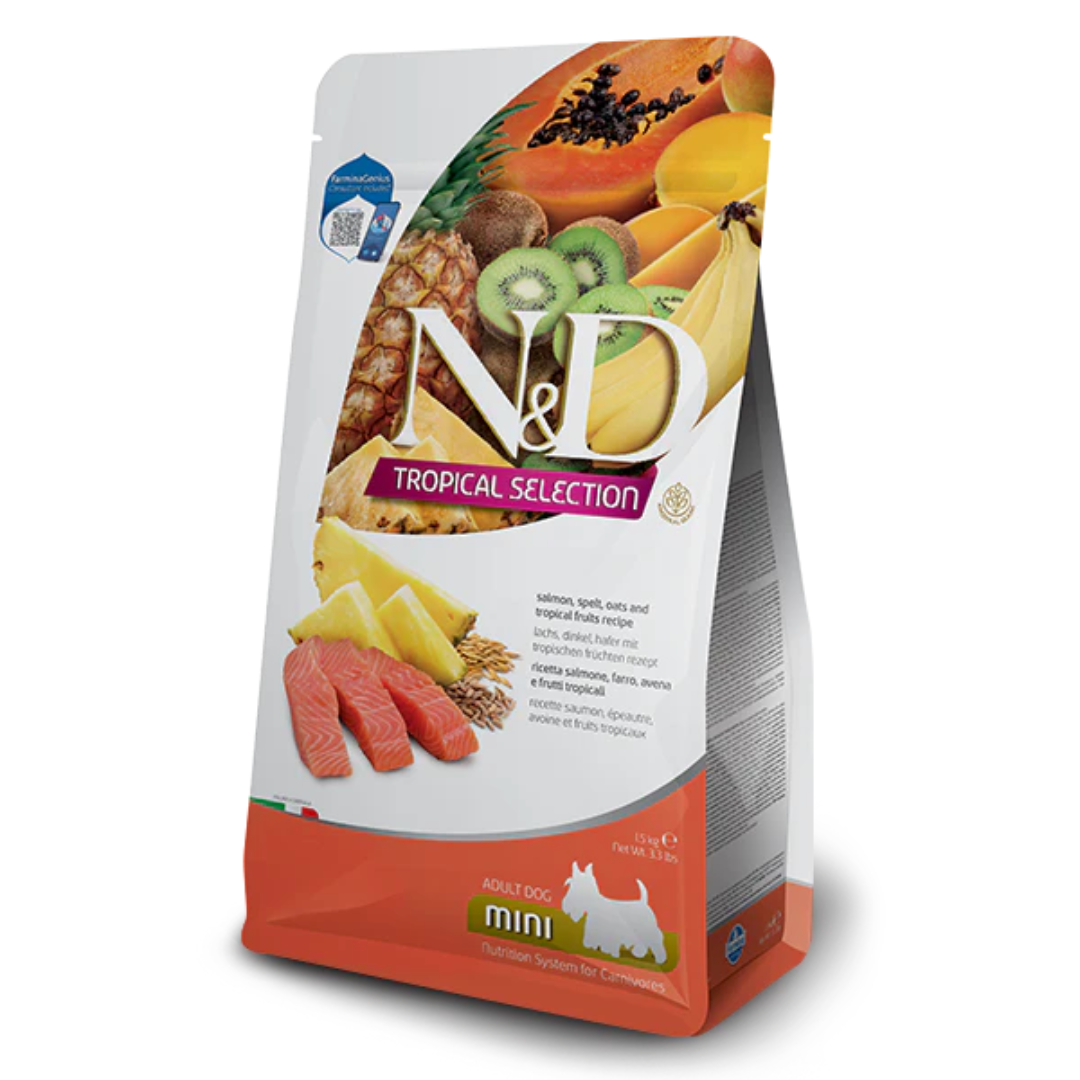 Farmina - N&amp;D Tropical : Saumon pour mini chiens