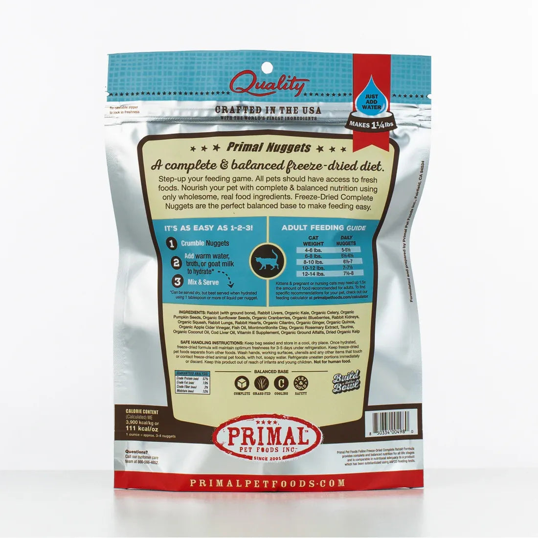 Primal Freeze-Dried Raw Nuggets Cat Food Rabbit Recipe