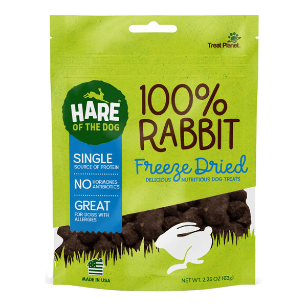 Hare of the Dog - 100% Rabbit Freeze Dried Treats - 2.25 oz
