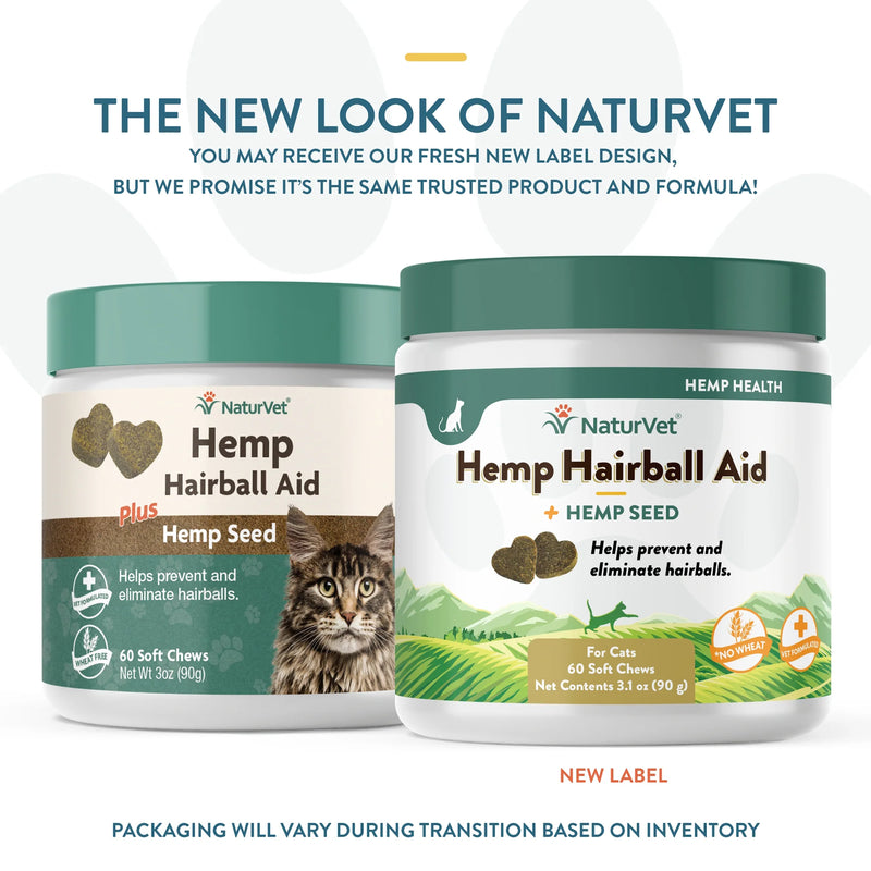 NaturVet - Hemp Cat Hairball Aid Soft Chews (60 ct)