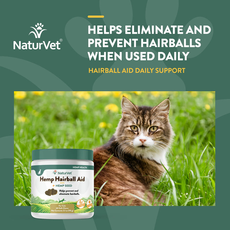 NaturVet - Hemp Cat Hairball Aid Soft Chews (60 ct)