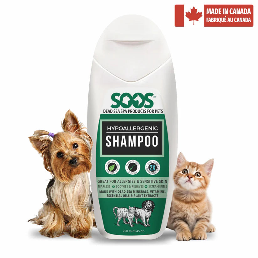 Soos Pets Natural Dead Sea Hypoallergenic Pet Shampoo For Dogs & Cats 500ml