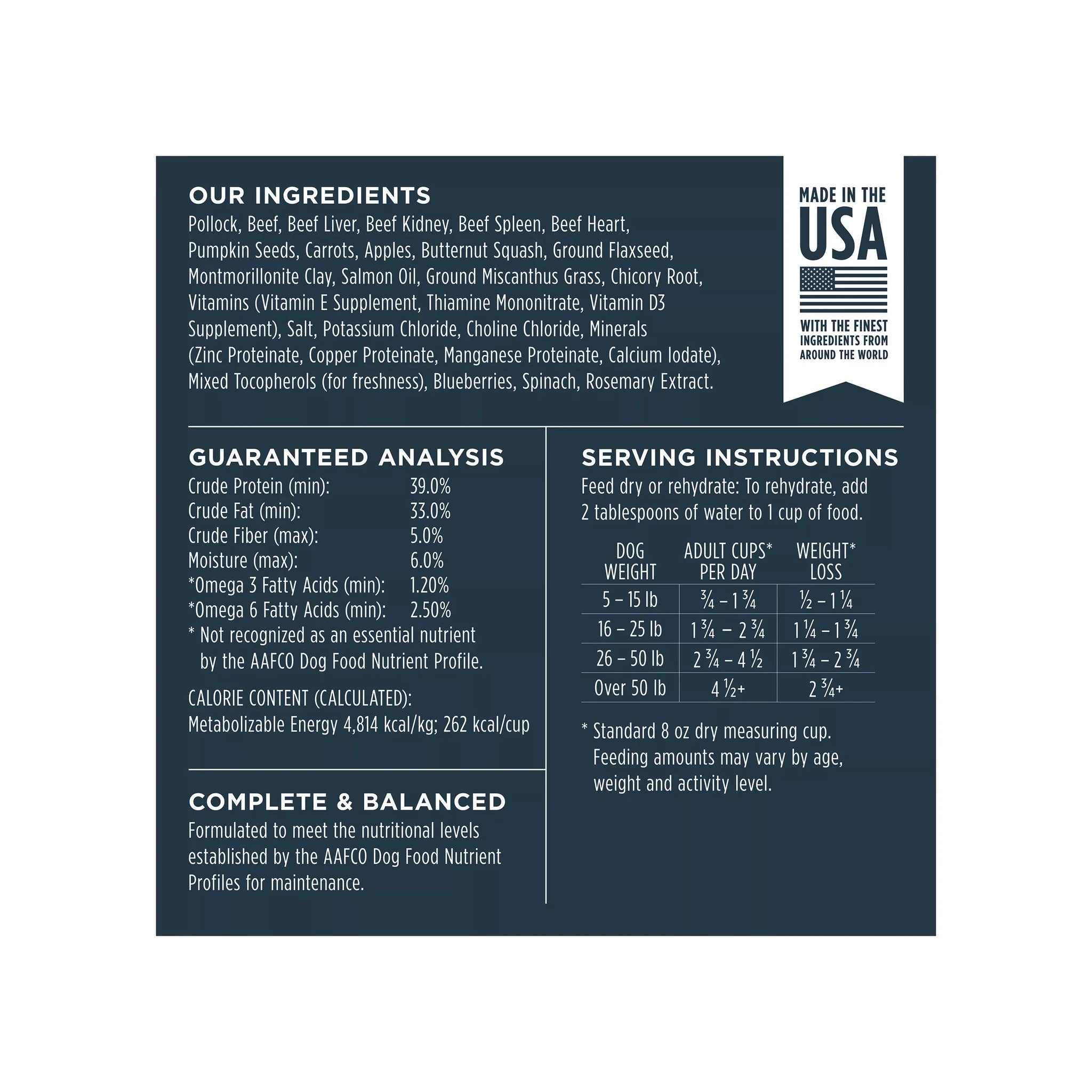 Instinct® Dog Food Raw Freeze-Dried Meals Wild-Caught Alaskan Pollock Recipe by Instinct