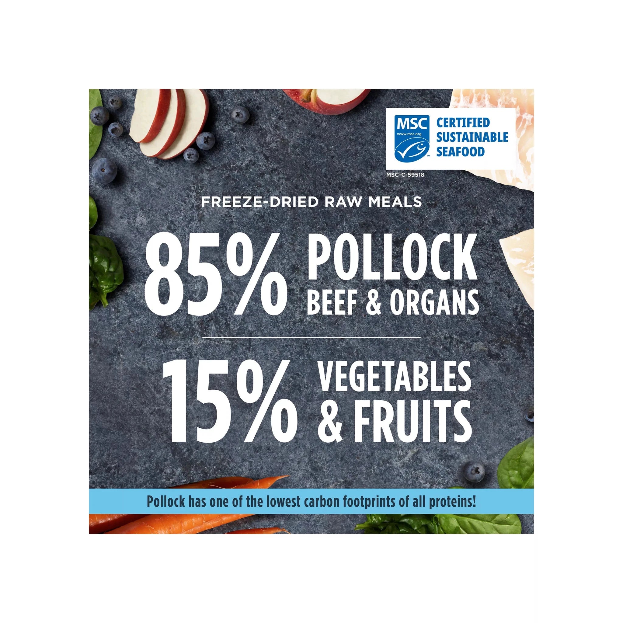 Instinct® Dog Food Raw Freeze-Dried Meals Wild-Caught Alaskan Pollock Recipe by Instinct