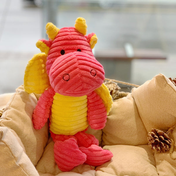FOUFOUBRANDS - Knotted Dragon Dog Toy - Pink, Large