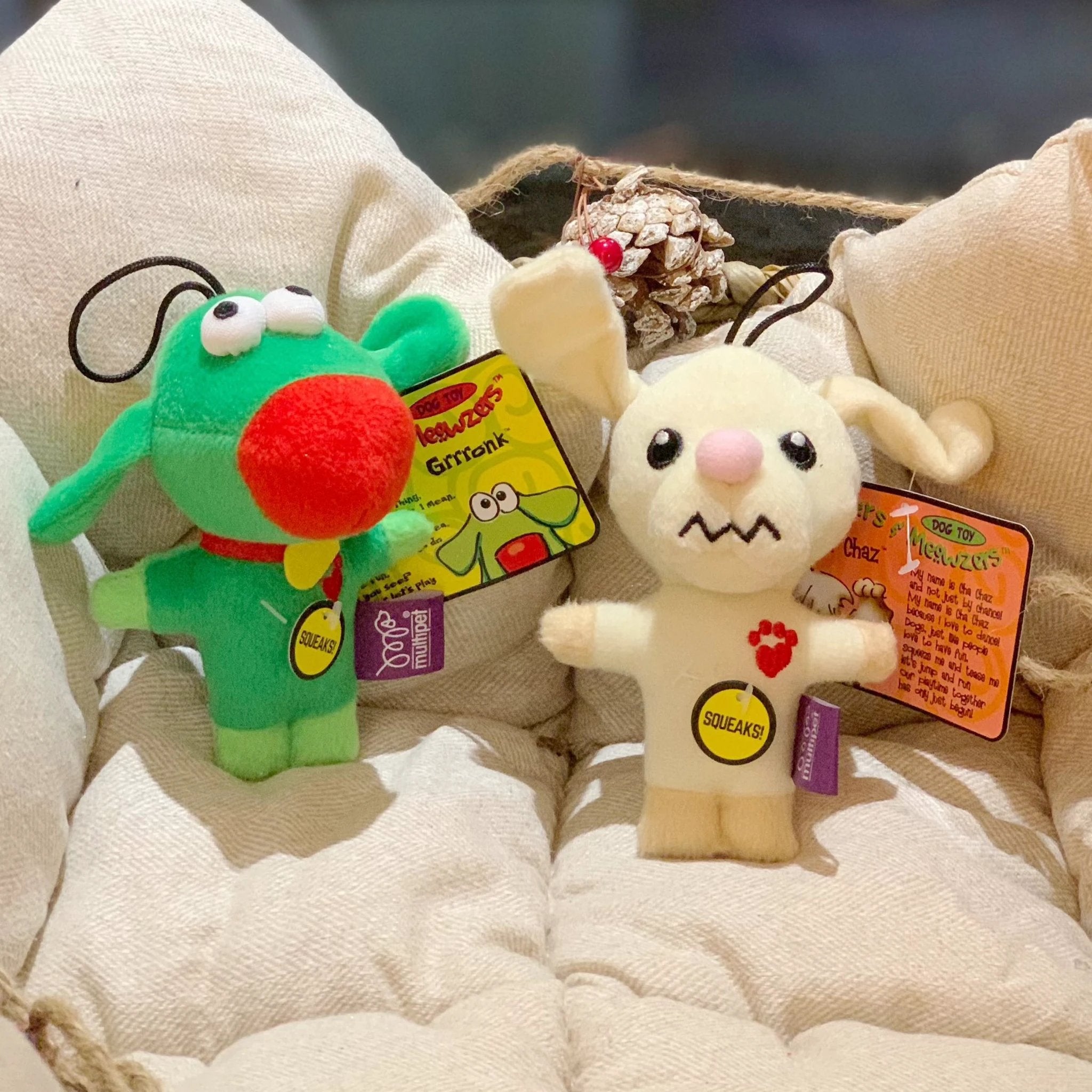 Multipet Bowzers and Meowzers™ Plush Dog Toys - Small by Multipet