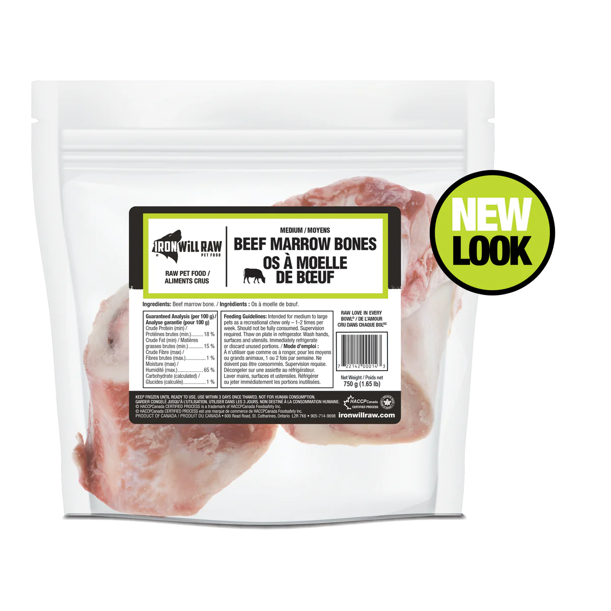 Iron Will - Beef Marrow Bones Medium 750g | pet products online canada ...