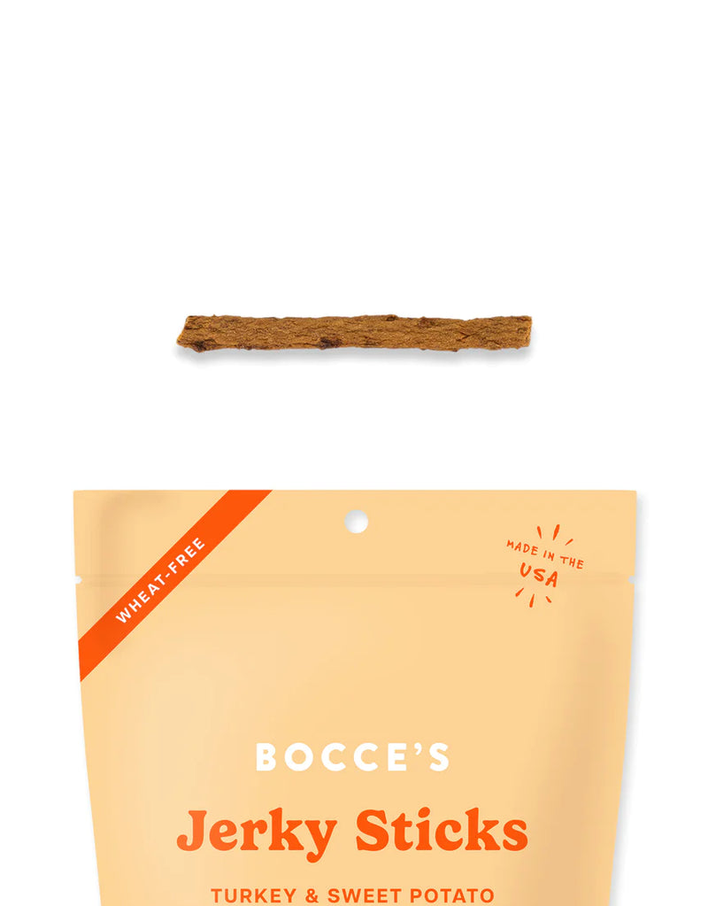 Bocce's Bakery Grazers Jerky Sticks Turkey & Sweet Potato Recipe Dog Treats 4oz