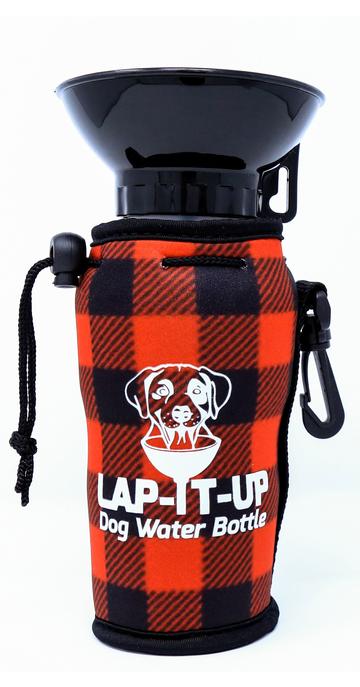 Lap-It-Up™ Dog Water Bottle Red Plaid
