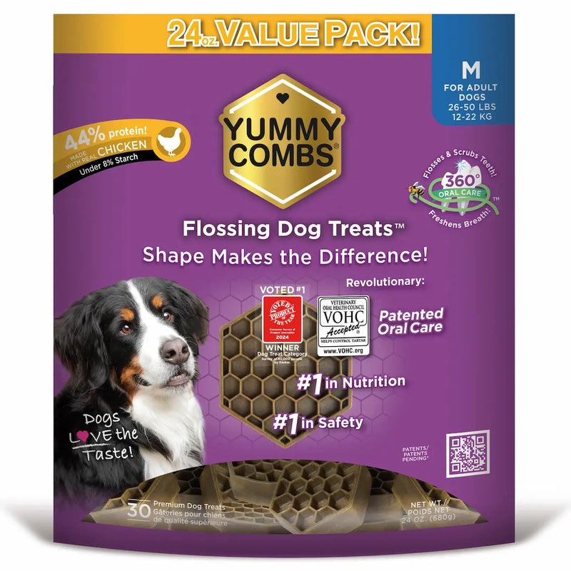 YUMMY COMBS -  with Real Chicken Flossing Dog Treats