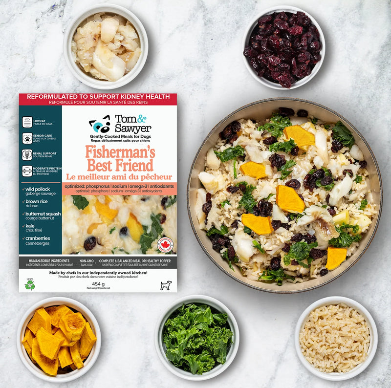 Tom & Sawyer - Fisherman's Best Friend gently-cooked frozen meals for dogs