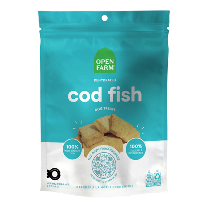 OPEN FARM - DEHYDRATED COD FISH DOG TREATS 2OZ