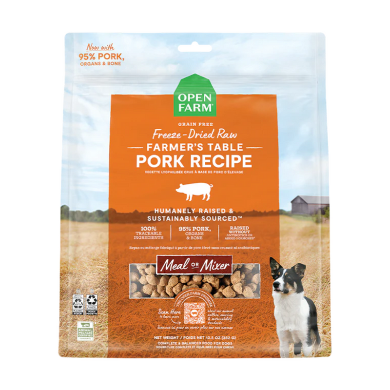 Open Farm - Farmer’s Table Pork Freeze Dried Raw Dog Food