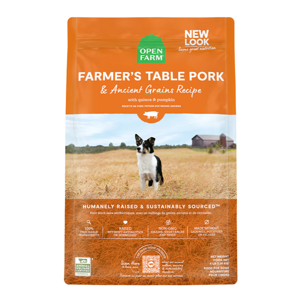Open Farm - Farmer's Table Pork & Ancient Grains Dry Dog Food