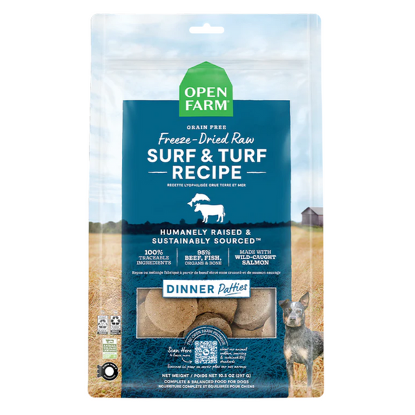 Open Farm® Surf & Turf Freeze-Dried Raw Patties Freeze-Dried Dog Food 17.5oz