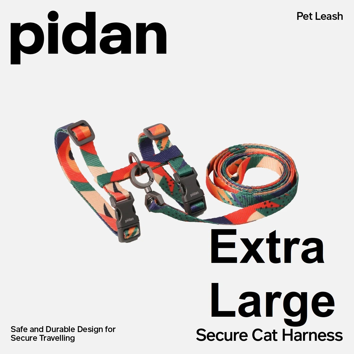 Pidan Cat Leash & Harness Set, Extra Large