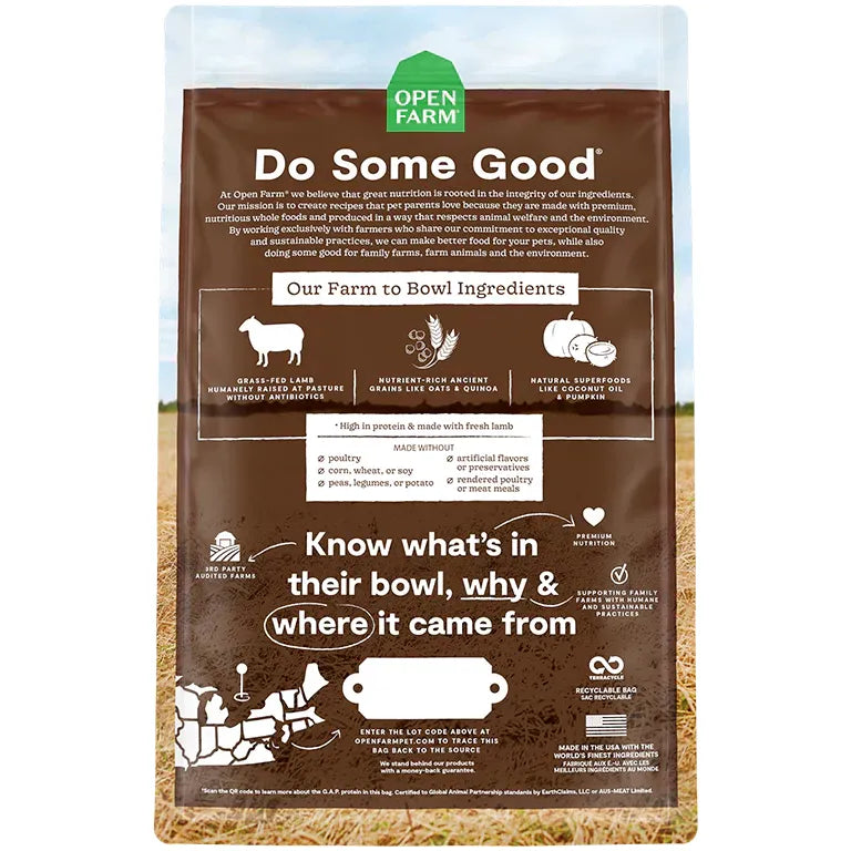 Open Farm Pasture-Raised Lamb & Ancient Grains Dry Dog Food