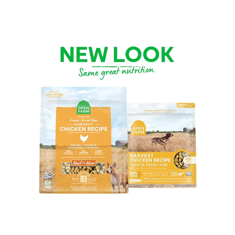 Open Farm Harvest Chicken Freeze Dried Raw Morsels for Dogs