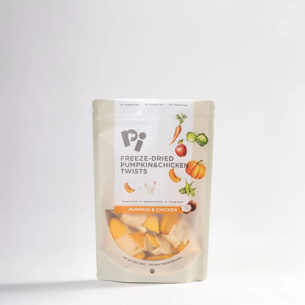PI Pet Food Freeze Dried Pumpkin & Chicken Twists 42g