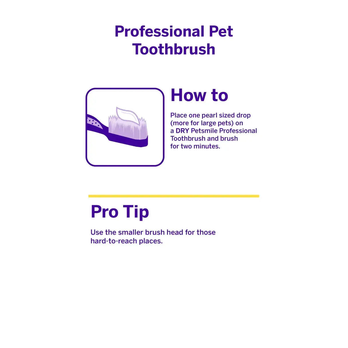 Petsmile Professional Pet Toothbrush - Patented 45 degree  Dual-Ended Brush Head