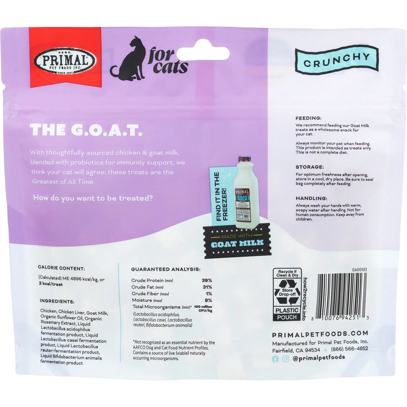 Primal - The G.O.A.T. Raw Goat Milk Cat Treat 2oz