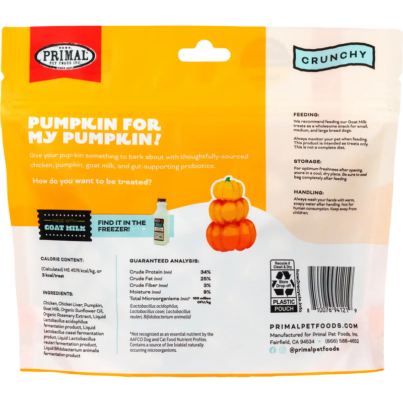 Primal - Pumpkin For My Pumpkin Chicken And Pumpkin With Goat Milk Dog 2oz