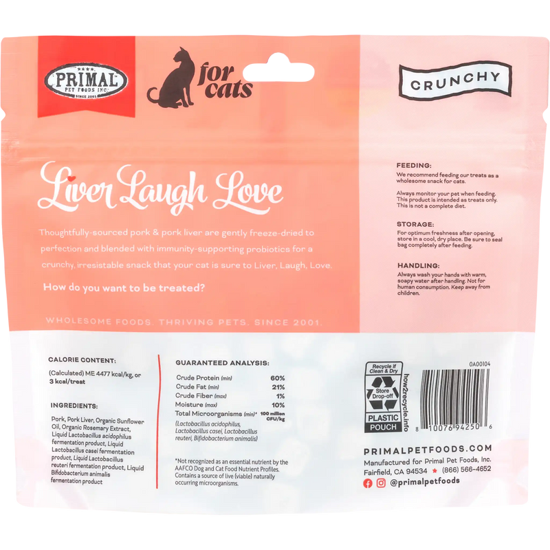 Primal - Liver Laugh Love Simply Pork Cat Treats 1.5oz