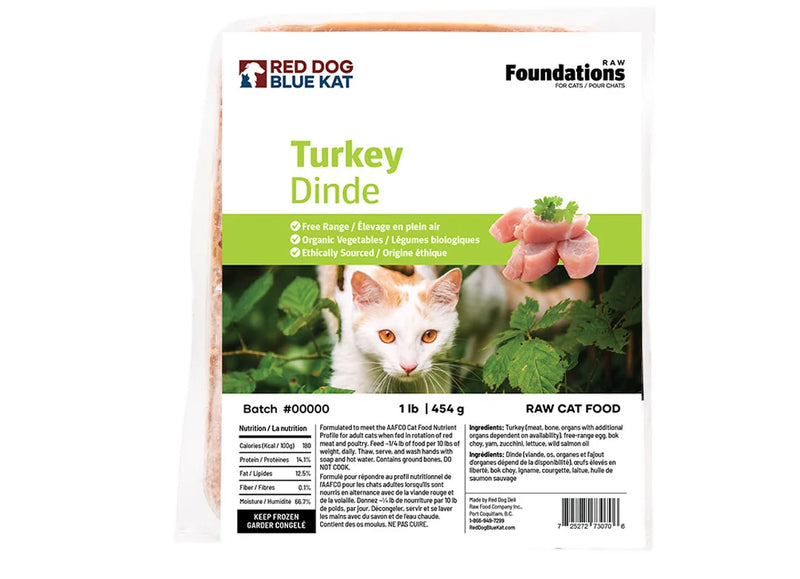 RDBK - Foundations Raw Turkey Recipe Raw Cat Food
