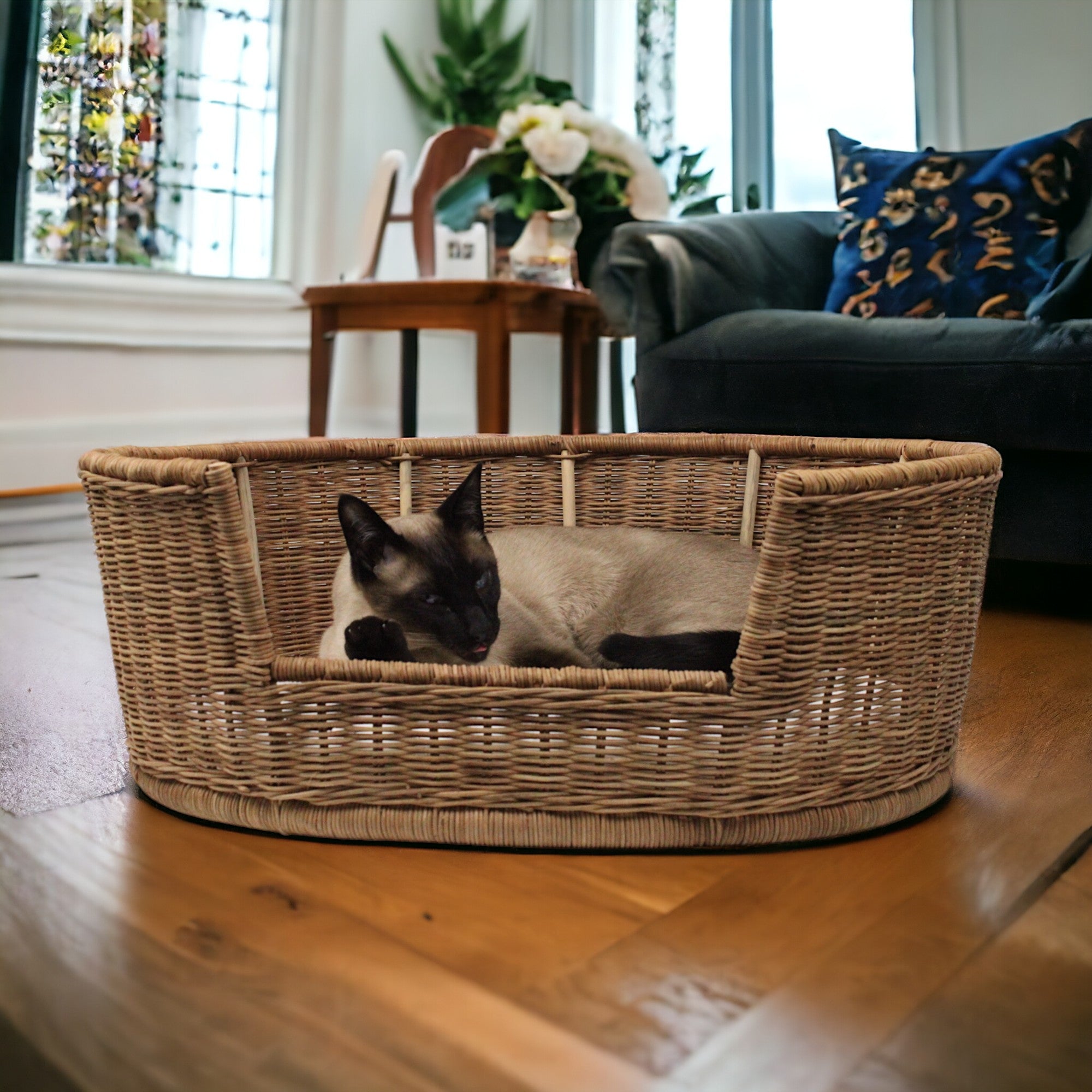 Chaiyat Boutique SnuggleNest Basket Pet Bed