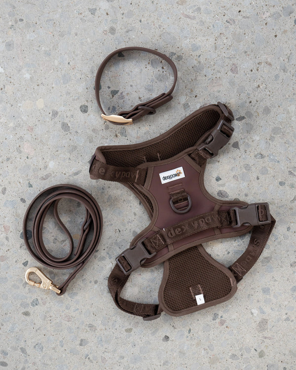 Dexypaws No-Pull Dog Harness, Espresso Medium Dog