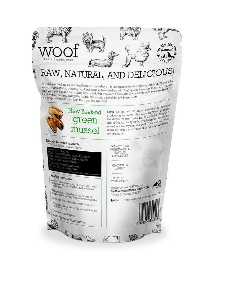 Woof - Green Lipped Mussels - 1.76oz/50g