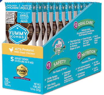 Yummy Combs - With Real Chicken Flossing Dog Treats Small 1.14oz