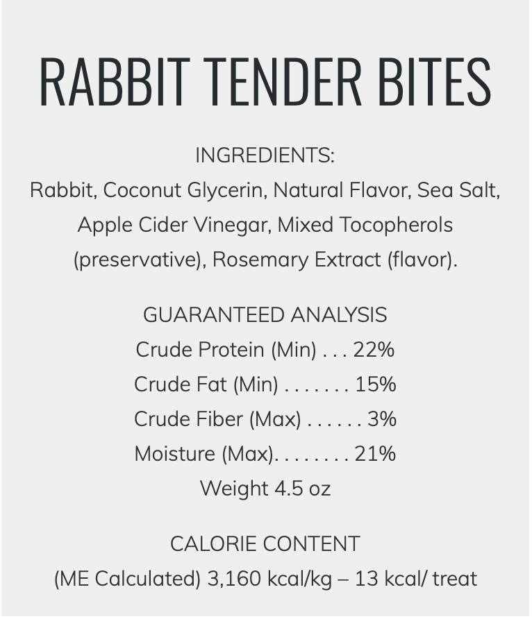 Hare of the Dog - Rabbit Tender Bites Dog Treats