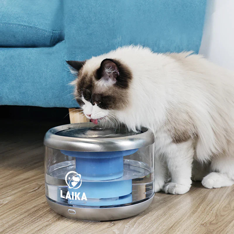 Laika - Stainless Steel Automatic Cat Water Fountain With Wireless Pump