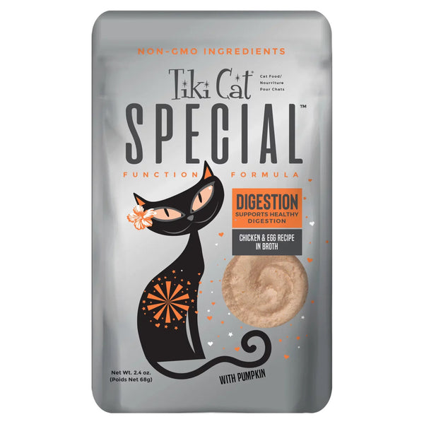 Tiki Cat Special - Digestion Chicken & Egg Recipe in Broth