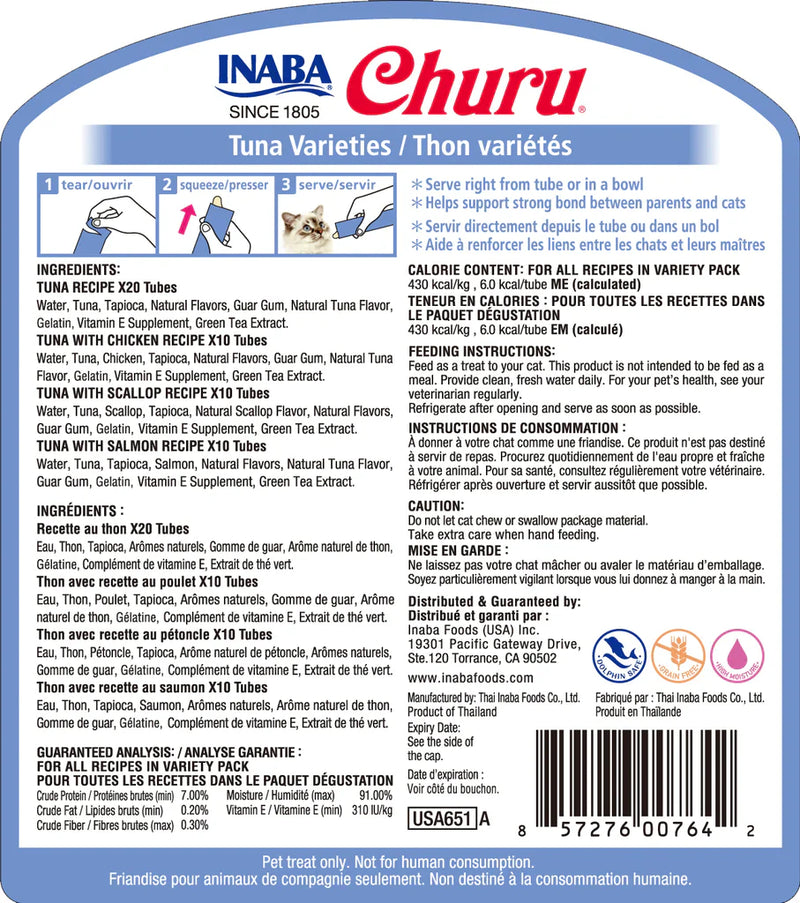 Inaba - Churu Tuna Varieties 50 Tubes